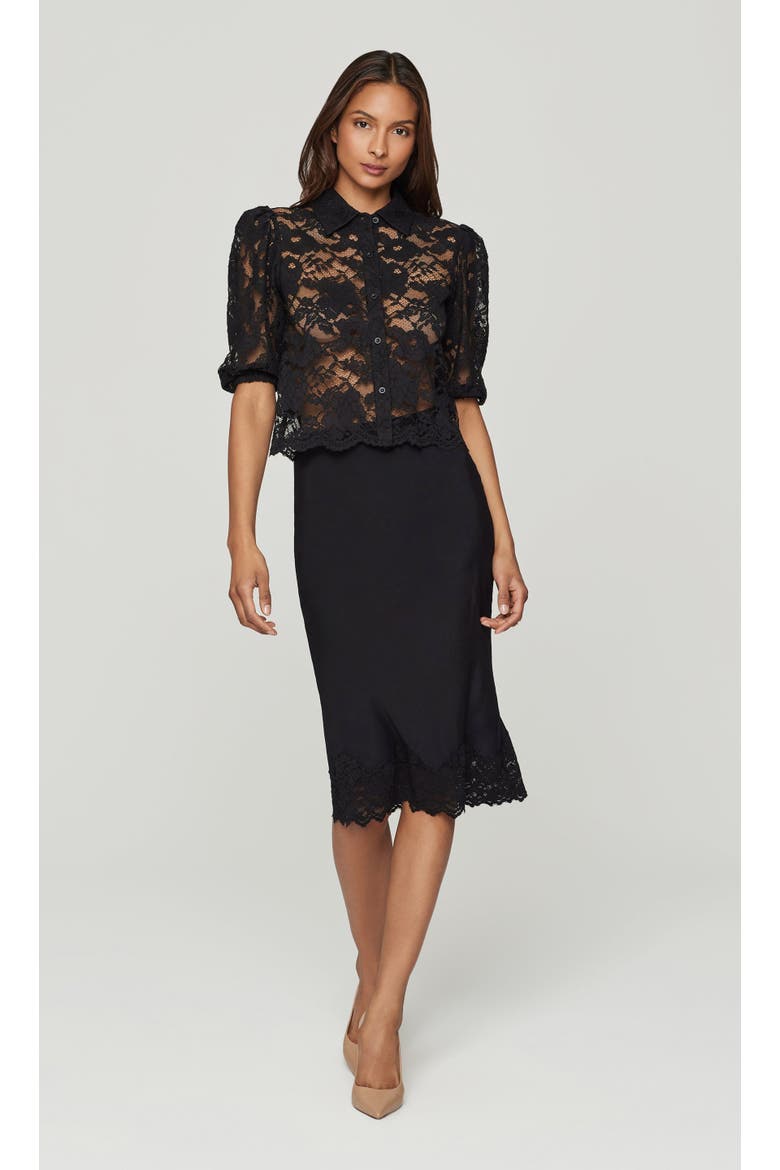 Tammy Mesh Lace Shirt, Alternate, color, Black