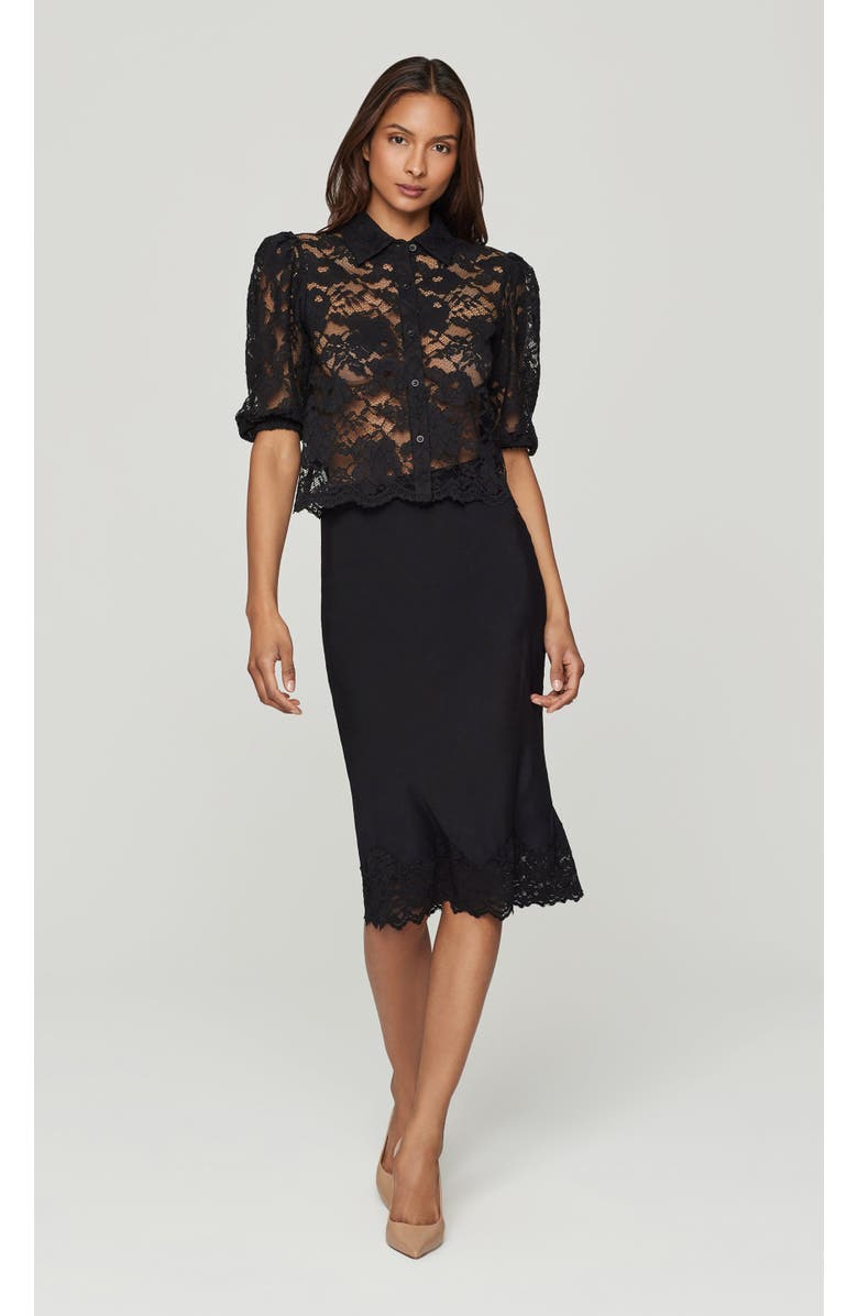 Generation Love Tammy Mesh Lace Shirt, Alternate, color, Black