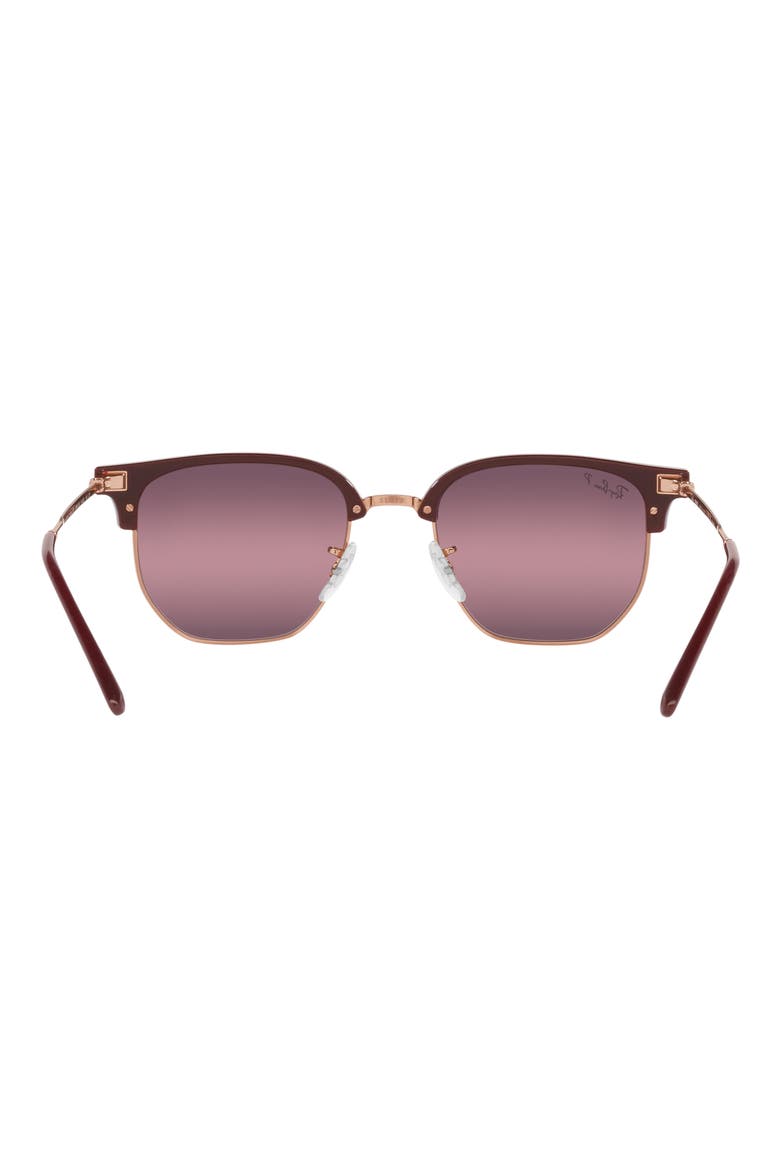 New Clubmaster 51mm Polarized Irregular Sunglasses, Alternate, color, BORDEAUX