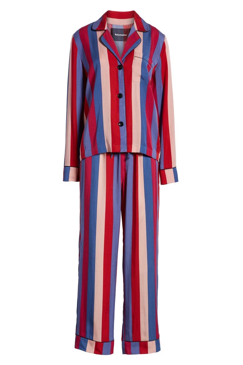 Stripe Pajamas, Alternate, color, DISCO STRIPE