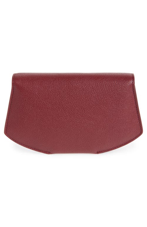 Savette The Florence Leather Clutch In Wine