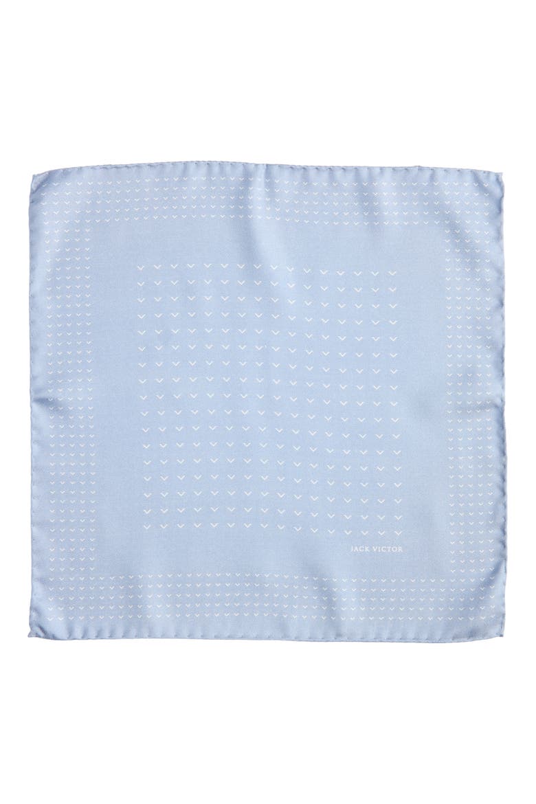 Mr. Vic Dot Pocket Square, Alternate, color, CHAMBRAY