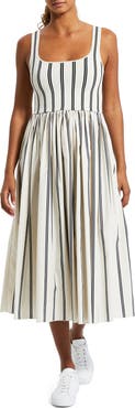 Theory Gloss Stripe Midi Dress