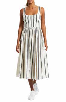 Theory Gloss Stripe Midi Dress