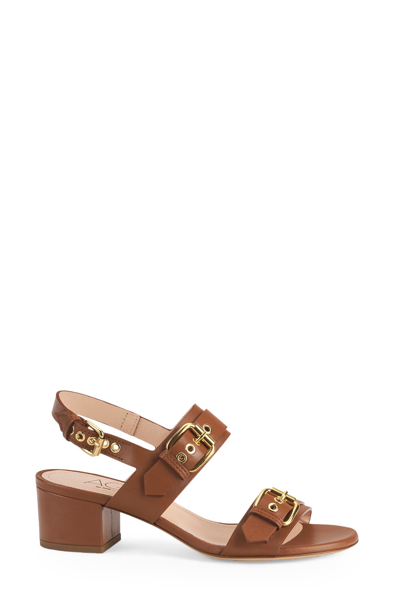Lala Straps Sandal with Buckles, Alternate, color, BRANDY