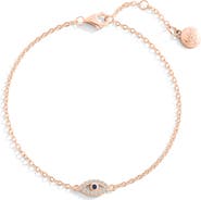 Mint & Lily Dainty Evil Eye Charm Bracelet