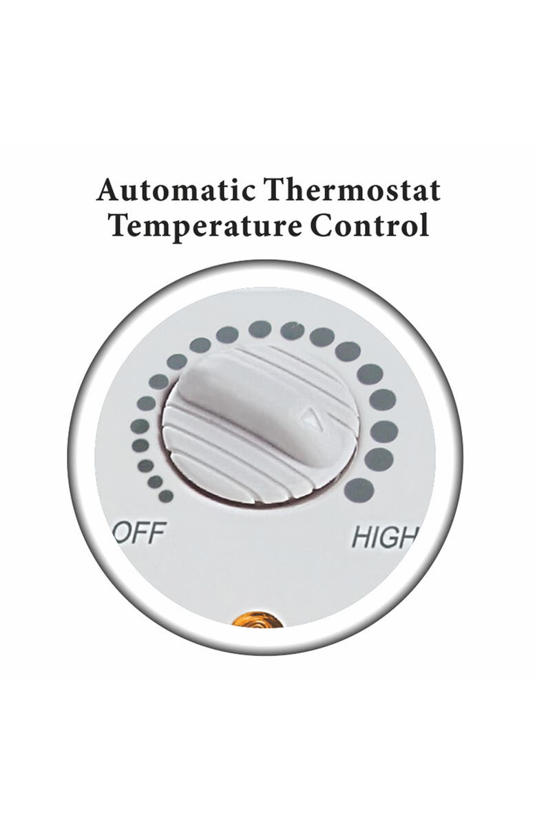 Optimus Portable Fan Forced Radiant Heater with Thermostat, Alternate, color, White