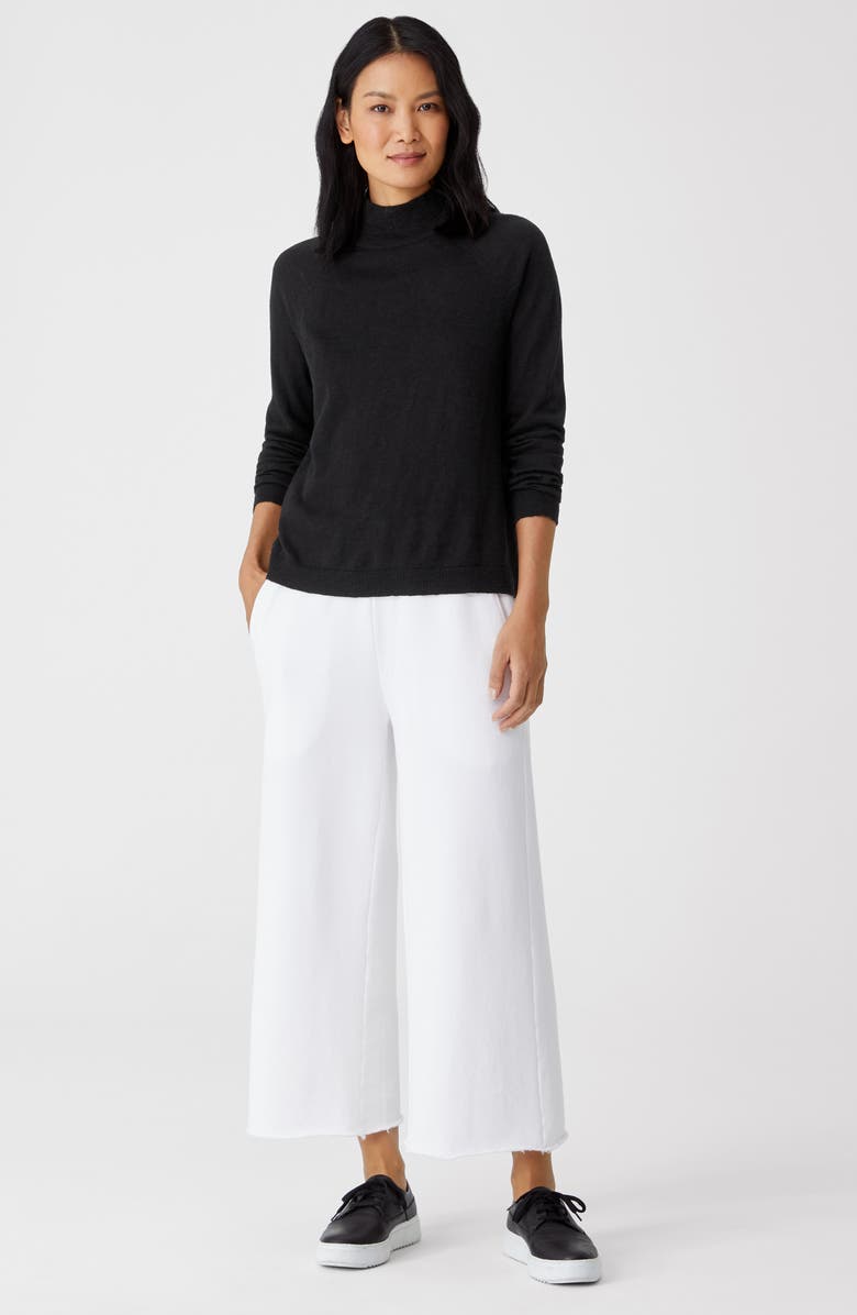 Eileen Fisher Funnel Neck Linen & Cotton Sweater, Alternate, color,