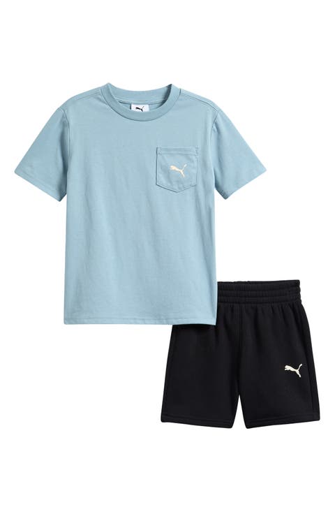 Kids' Pocket T-Shirt & Sweat Shorts Set