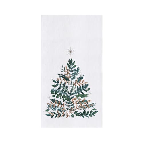 C & F Home C&f Home Emerald Green Christmas Tree Cotton Flour Sack Kitchen Dish Cotton Flour Sack Kitchen Dish In White