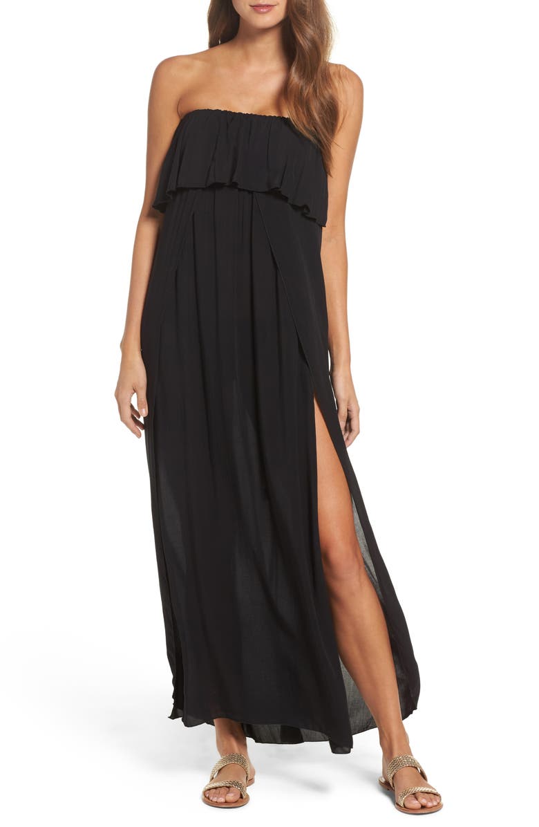 Elan Strapless Maxi Cover-Up Dress, Main, color,