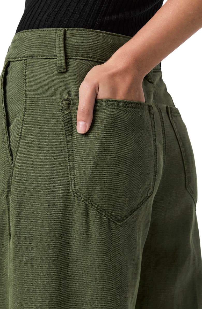 PAIGE Aurora Pleated Wide Leg Pants, Alternate, color, Vfrstrgrn