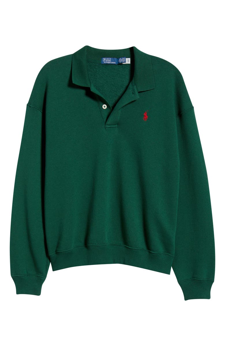 Polo Ralph Lauren Cotton Blend Fleece Polo Sweatshirt, Alternate, color,
