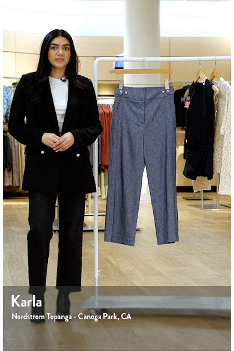 Aubrie Crop Flare Linen Blend Pants video