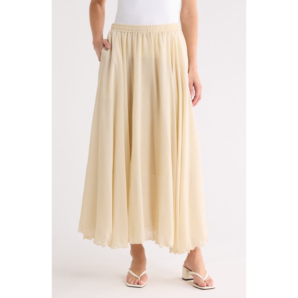 MAX STUDIO Gauze Skirt in Natural at Nordstrom Rack, Size Large