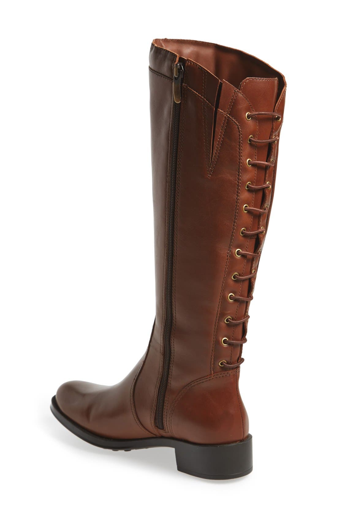 'Saddle Up' Waterproof Riding Boot, Alternate, color, COGNAC LEATHER