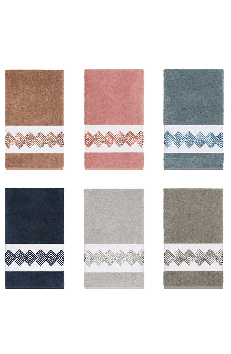 Linum Home Textiles Noah Embellished Bath Towel - Latte, Alternate, color, Latte