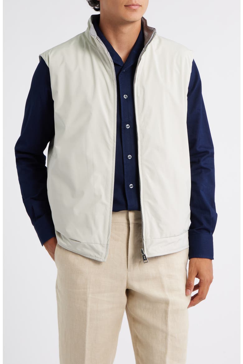 Reversible Insulated Resort Vest, Main, color, ECRU