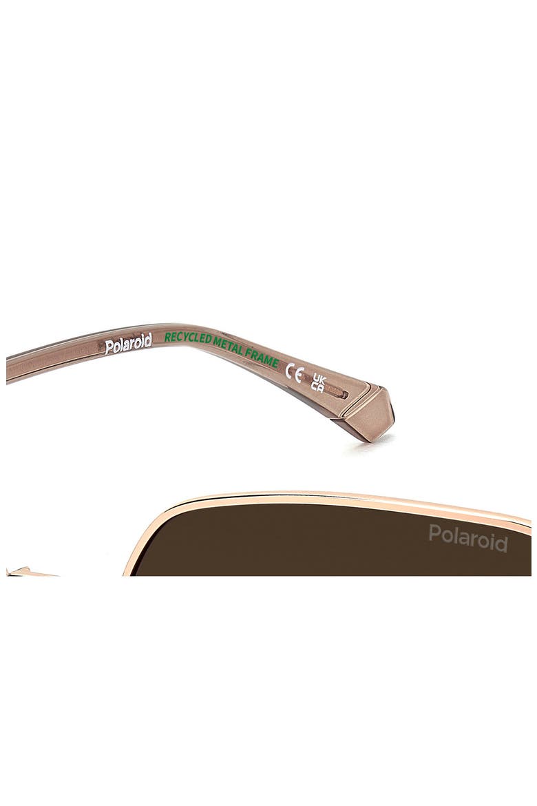 59mm Polarized Butterfly Sunglasses, Alternate, color, GOLD COPPER/ BROWN SF PZ
