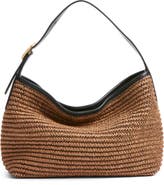 Vince Small Vivian Raffia Hobo Bag