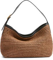 Vince Small Vivian Raffia Hobo Bag