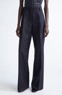 Dries Van Noten Portias Stripe Wool Straight Leg Pants