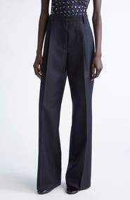 Dries Van Noten Portias Stripe Wool Straight Leg Pants