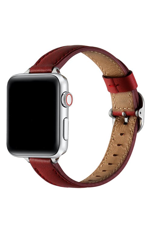 The Posh Tech Carmen Leather Apple Watch® Watchband In Rust