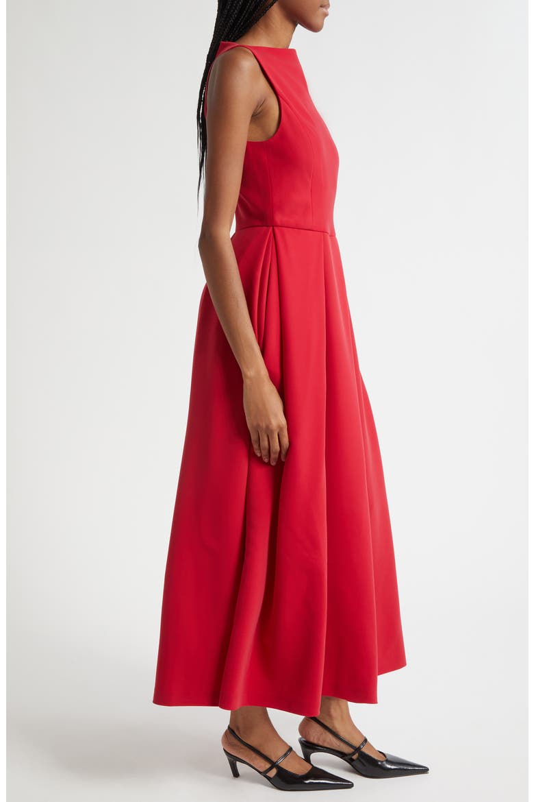 Techno Cady Sleeveless Maxi Dress, Alternate, color, SOLID MEDIUM RED