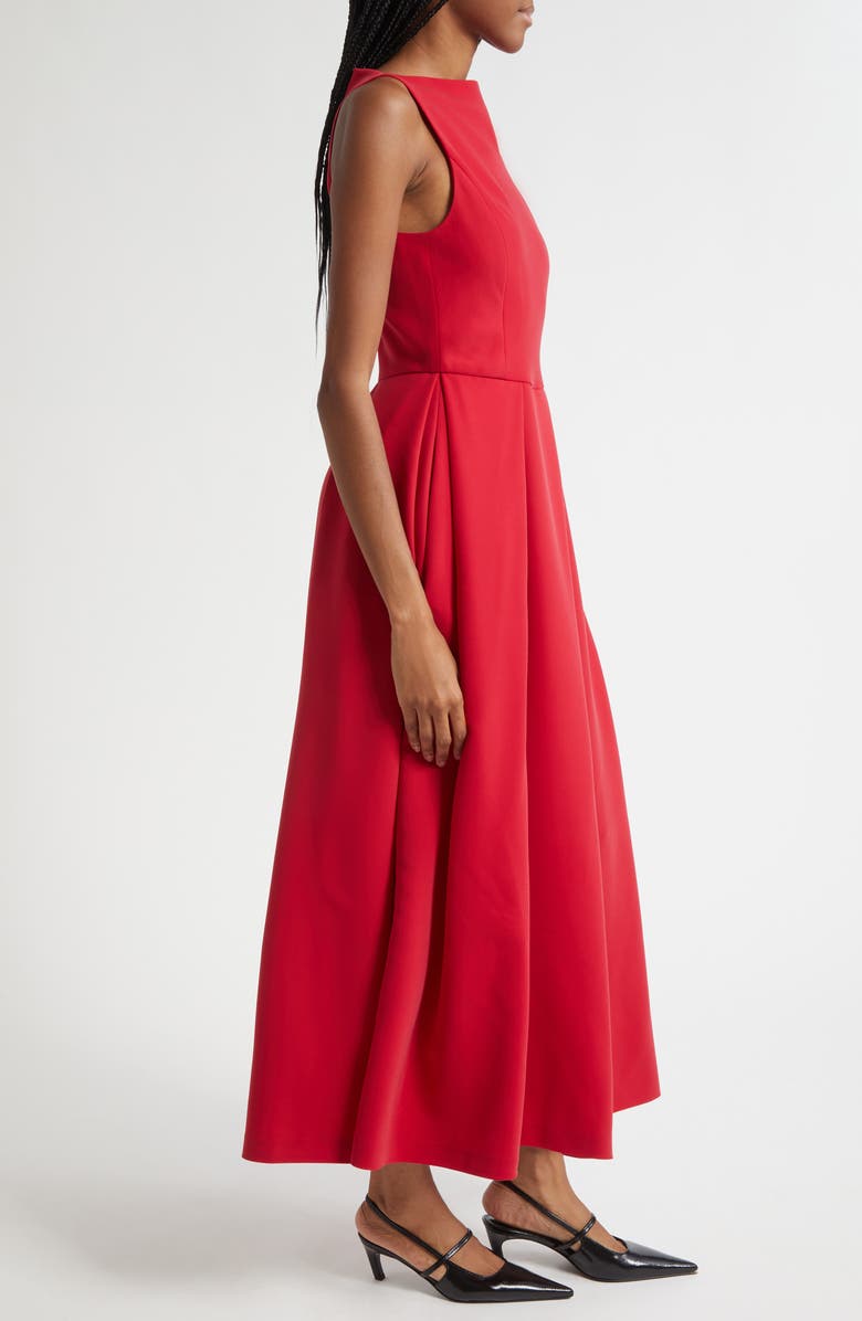 Emporio Armani Techno Cady Sleeveless Maxi Dress, Alternate, color, Solid Medium Red
