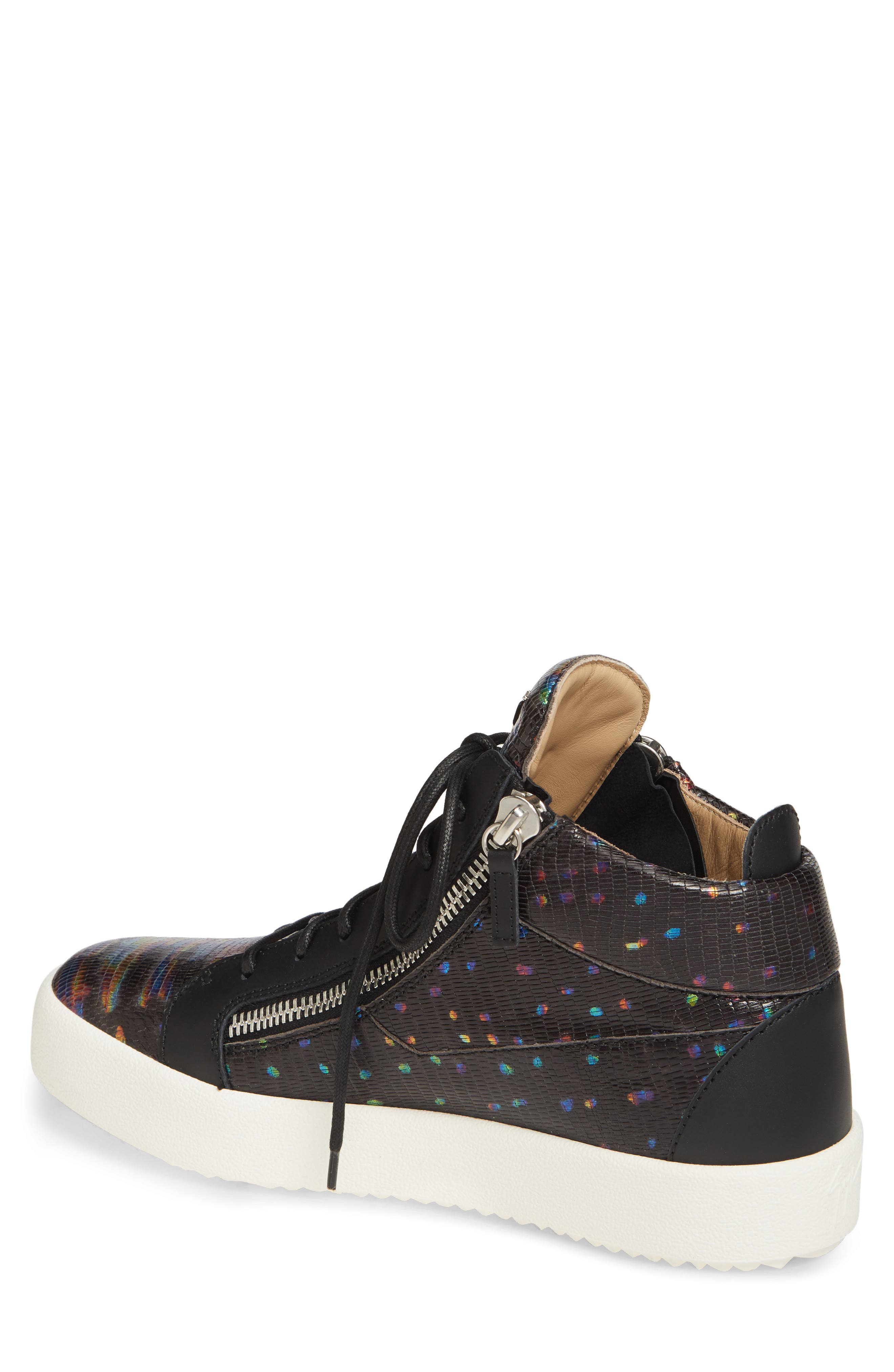 Giuseppe Zanotti Croc Embossed Sneaker, Alternate, color, 