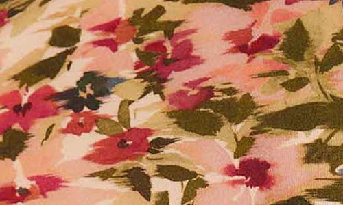 Farm Rio Ikat Tiny Flowers Jersey Top In Multi