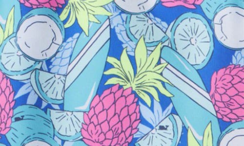 Vineyard Vines Kids' Chappy Print Swim Trunks In Blue