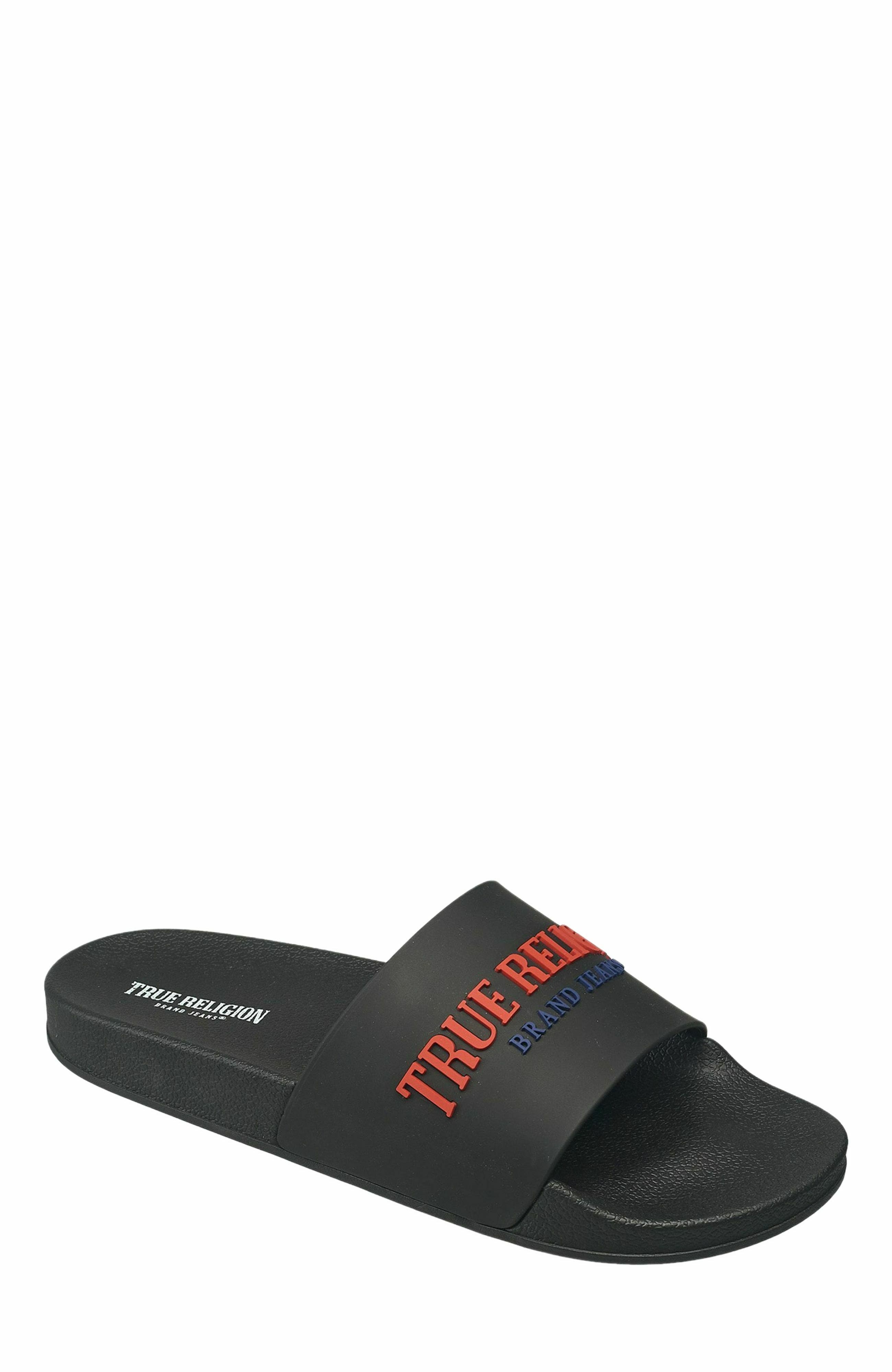 True Religion Weezy Slide, Main, color, Black