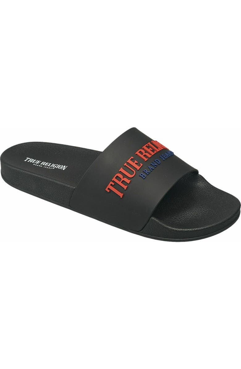 True Religion Weezy Slide, Main, color, Black