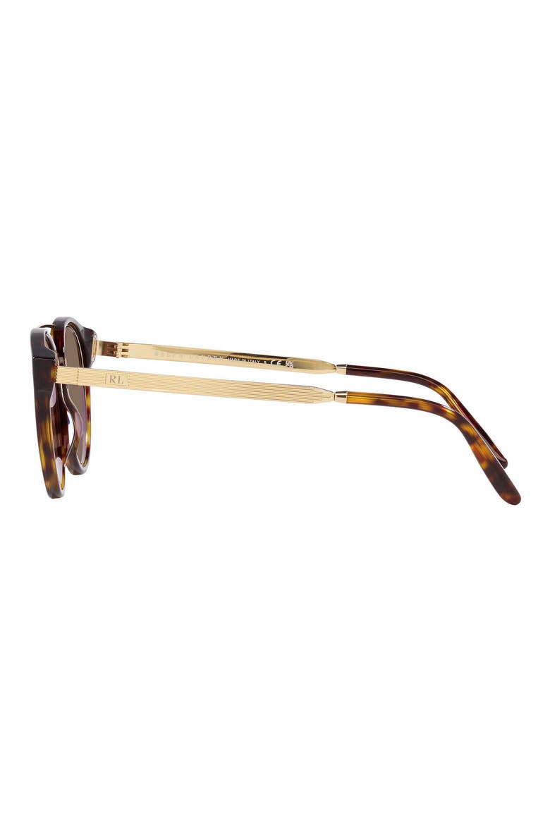 49mm Round Sunglasses, Alternate, color, DARK HAVANA/ BROWN