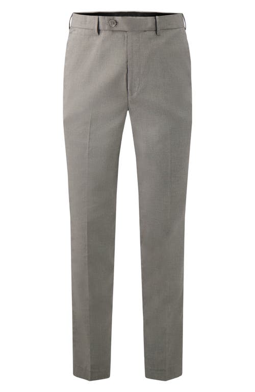 Victor Emmanuel Vince Flat Front Small Check Stretch Dress Pants