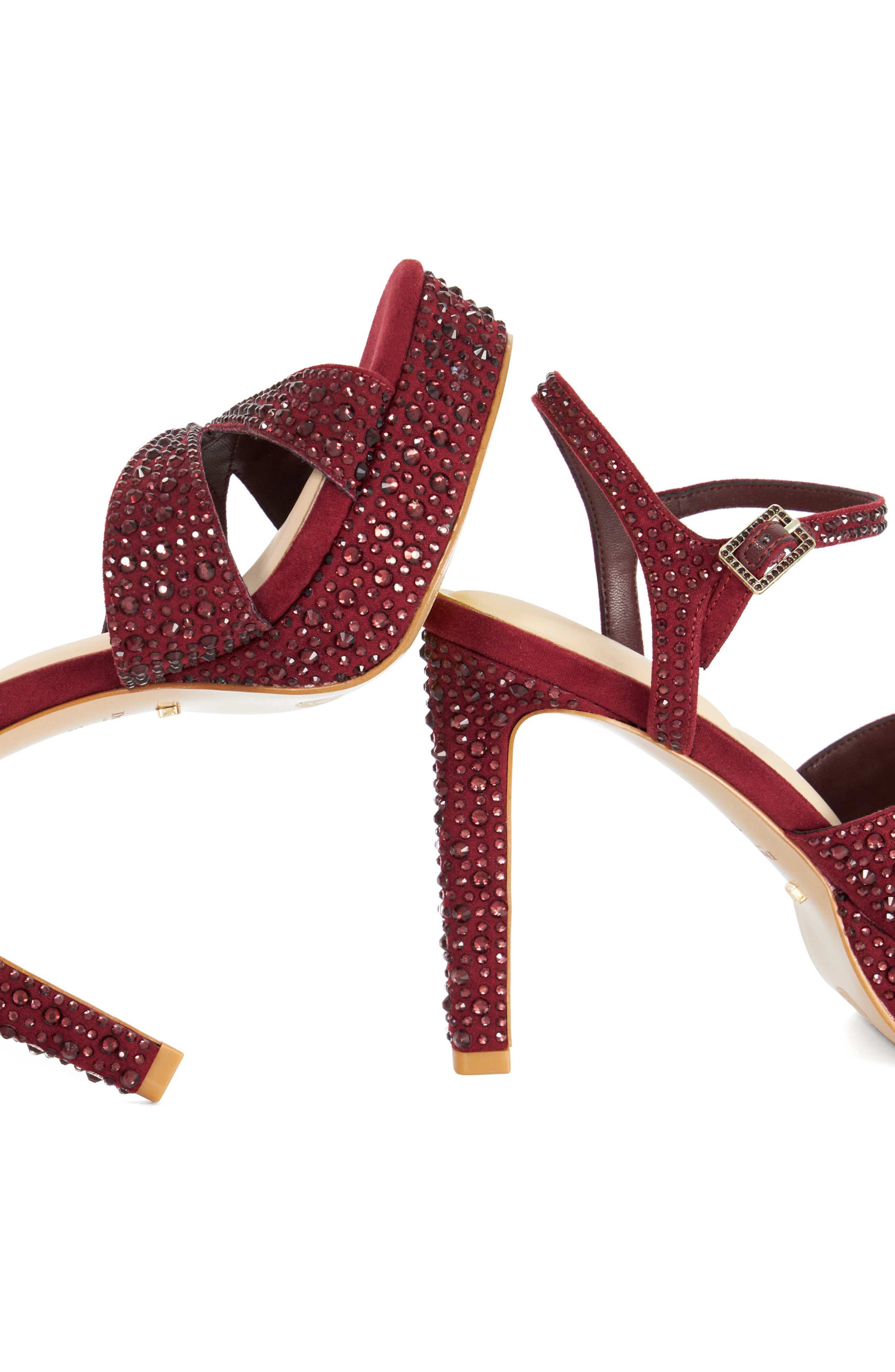 Mayve Platform Sandal, Alternate, color, BURGUNDY