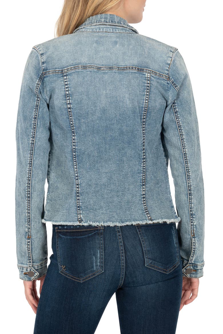 Kara Frayed Denim Jacket, Alternate, color, STANDARD