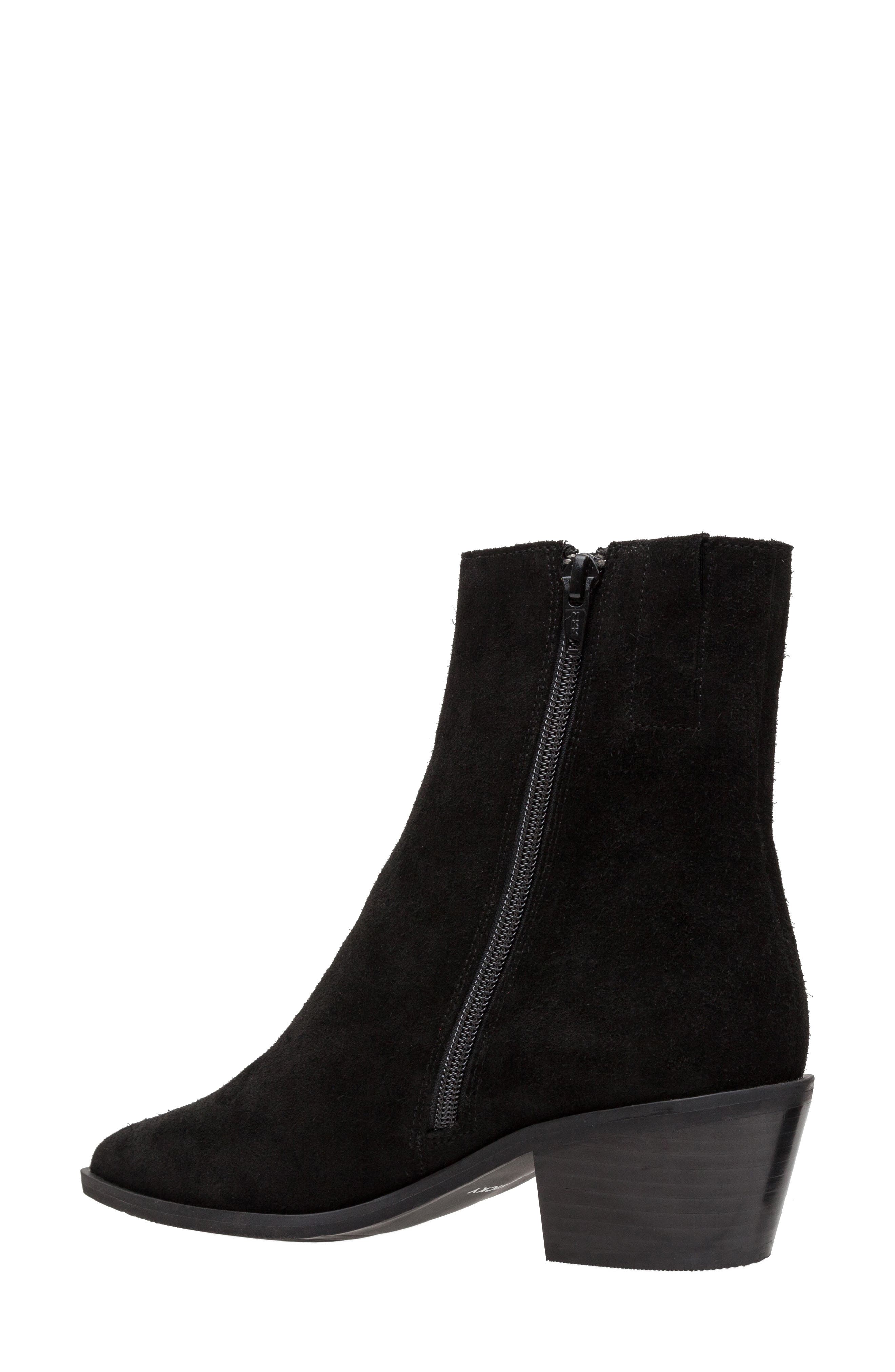 Sunny-V Pointed Toe Bootie, Alternate, color, BLACK