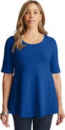 Jessica London Stretch Cotton Peplum Tunic