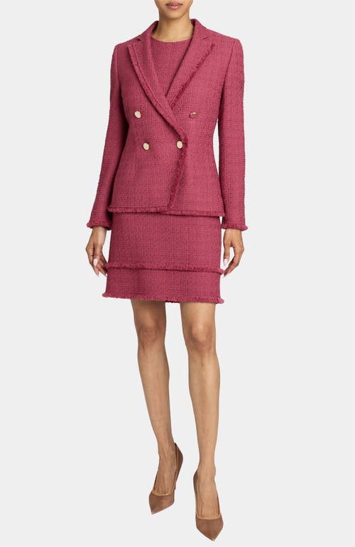 Santorelli Aretha Sleeveless Shift Tweed Dress In Pink
