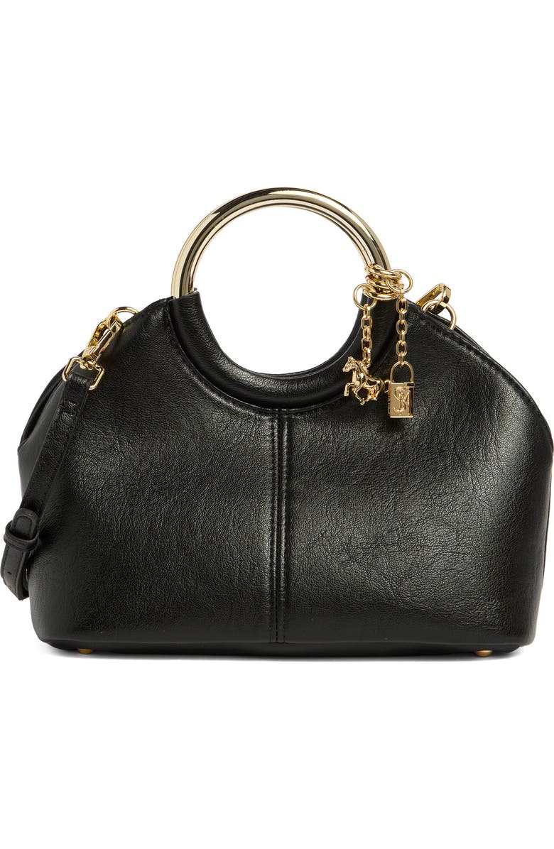 Steve Madden Gwenie Faux Leather Handbag, Main, color, Black