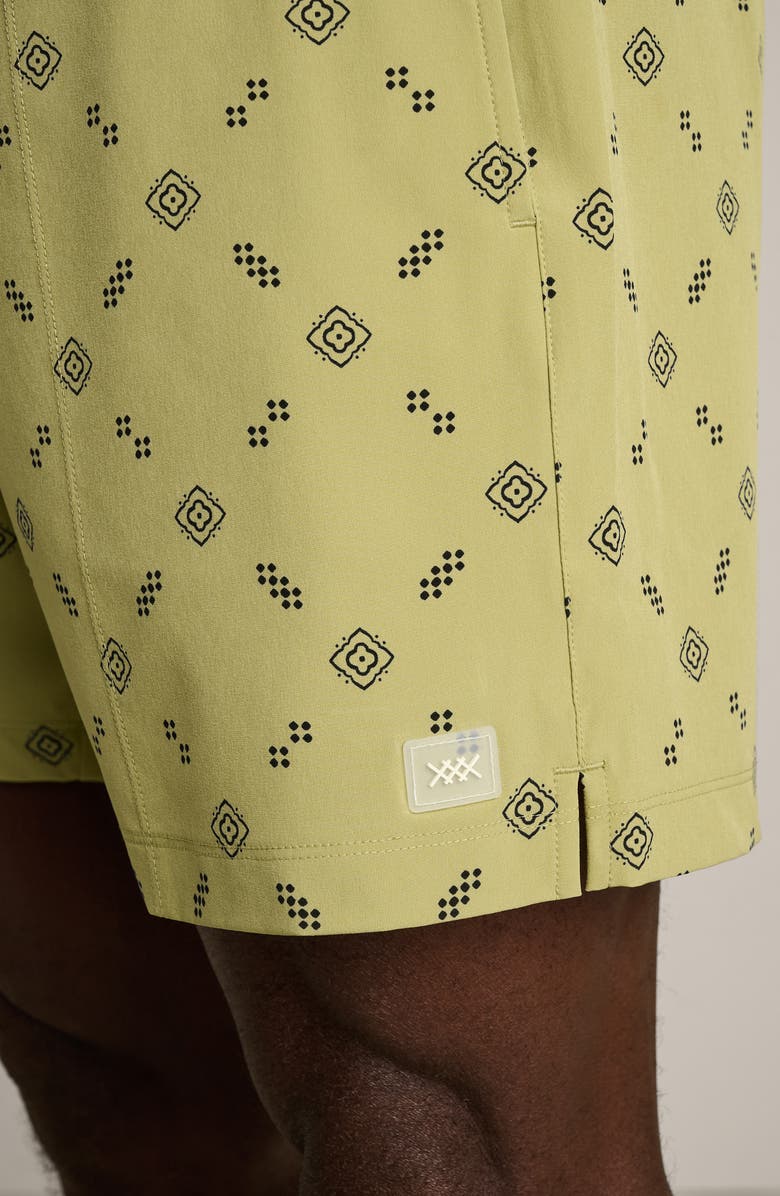 Rhone 5.5-Inch Water Repellent Swim Trunks, Alternate, color, Dusty Sage Foulard