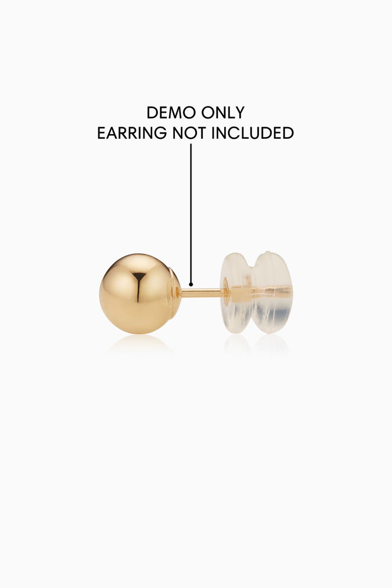 14K Gold Hold Me Tight Silicone Earring Backs, Alternate, color, Yellow - 1 Pair
