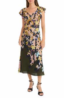 Maggy London Floral Empire Waist Maxi Dress