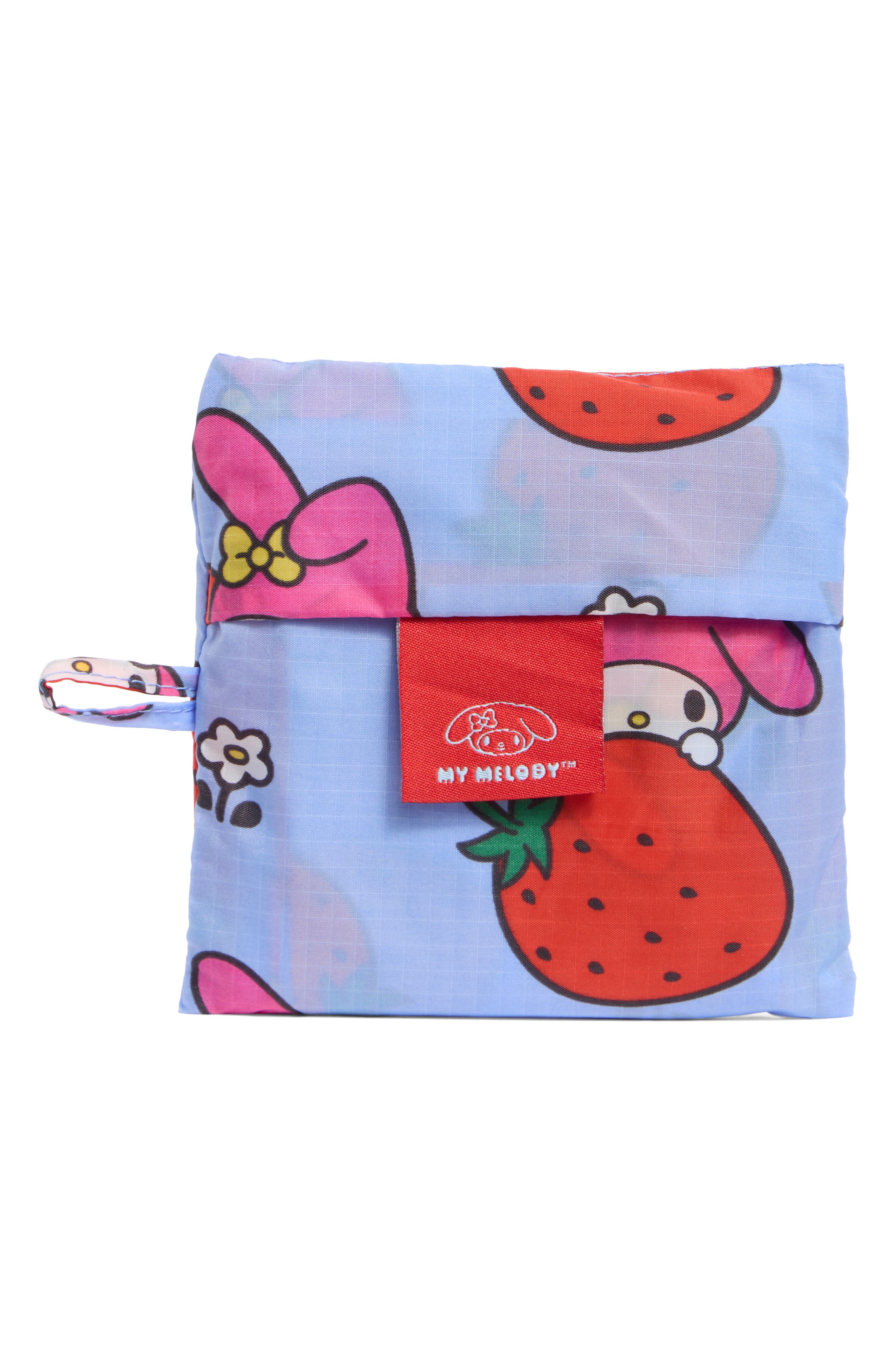 Standard Recycled Nylon Reusable Tote Bag, Alternate, color, MY MELODY STRAWBERRY