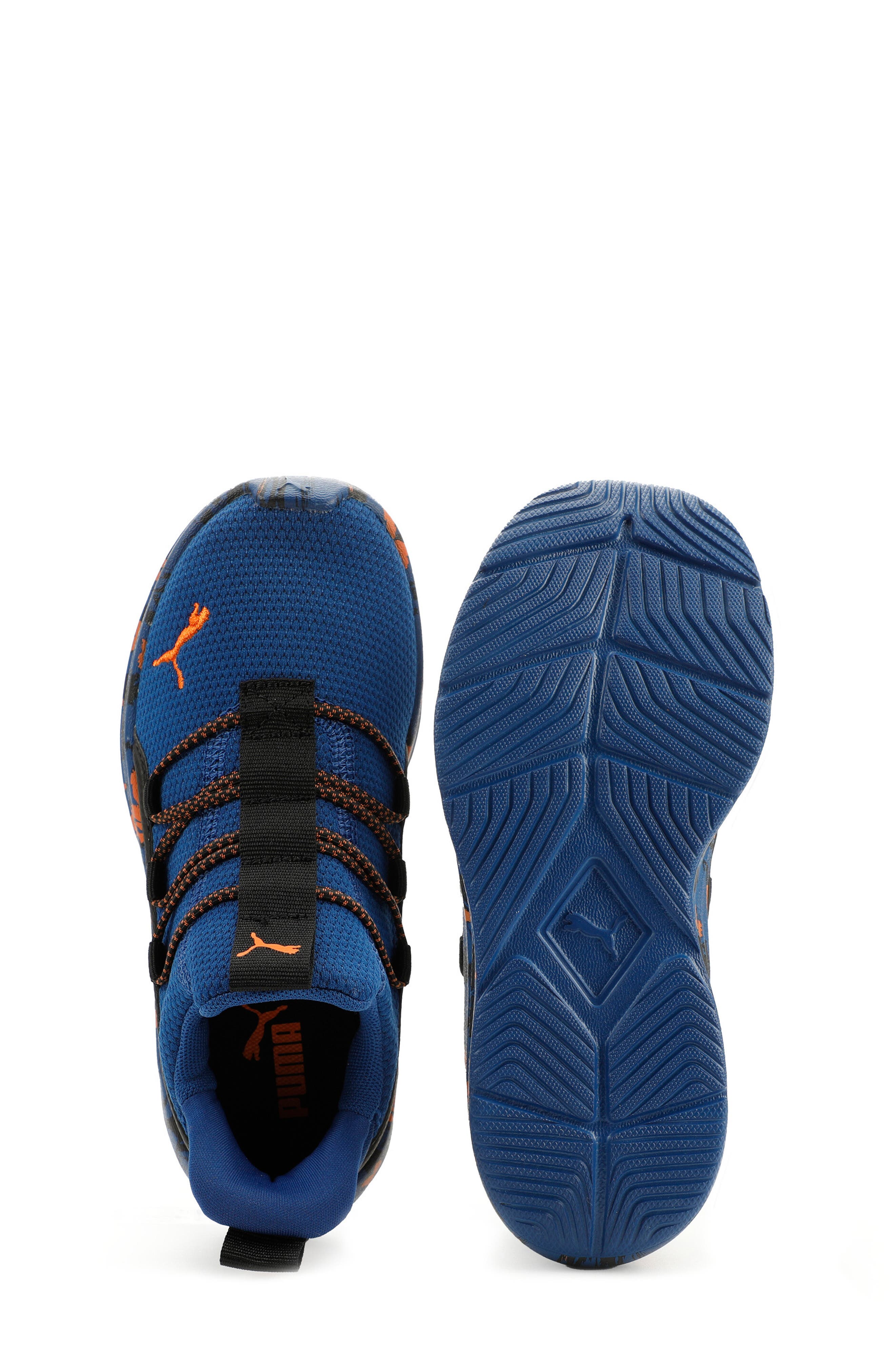 PUMA Kids' One4All 2.0 Easy-On Running Sneaker, Alternate, color, Clyde Royal/ Rickie Orange