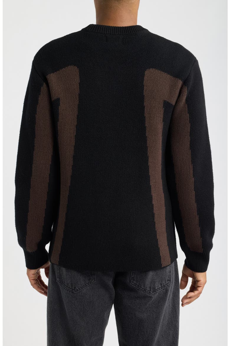 Brann Crewneck Cotton Blend Sweater, Alternate, color, DIGITAL BLACK MULTI