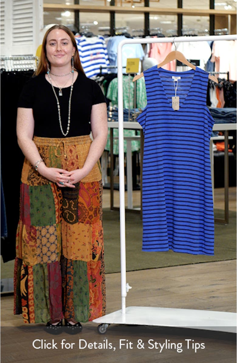 Stripe Sleeveless Cotton & Modal Tank Dress, sales video thumbnail